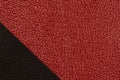 Black and red natural leather texture closeup. Royalty Free Stock Photo