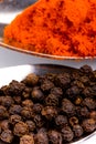 Black and red peppers Royalty Free Stock Photo