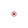 Black and red record icon. podcast button. radio, podcast logo. Audio message, voice, record