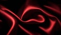 Black red satin dark fabric texture luxurious shiny that is abstract silk cloth background with patterns soft waves Royalty Free Stock Photo