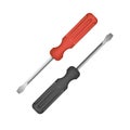 Black and Red Screwdriver Icons Royalty Free Stock Photo