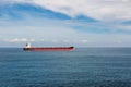 Black and red ship in the sea Royalty Free Stock Photo