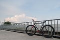 Black and red sport professional high speed fixed gear track bic Royalty Free Stock Photo