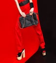 Black and red style fashion lady Royalty Free Stock Photo