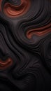 a black and red wavy pattern on a black background Royalty Free Stock Photo
