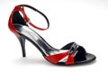 Black and red women shoe Royalty Free Stock Photo