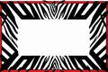 a black and red zebra print frame with a white border Royalty Free Stock Photo