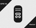 Black Remote control icon isolated on transparent background. Vector Royalty Free Stock Photo