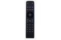 Black remote control with directional buttons