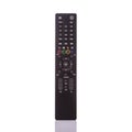 Black remote control for television. Studio shot isolated on white Royalty Free Stock Photo