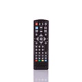 Black remote control for television. Studio shot isolated on white Royalty Free Stock Photo