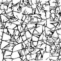 Cracked seamless pattern texture isolated on transparent background. Texture with many cracks and scratches.