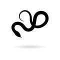 Black Reptile snake icon