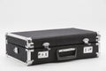 Black retro briefcase on white background Royalty Free Stock Photo