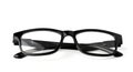 Black retro glasses isolated on white Royalty Free Stock Photo