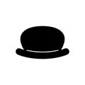 Black retro hat. Gentleman style. Mister. Vector.