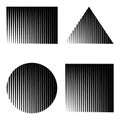 Black retro shapes gradient. Halftone art. Gradient black. Vector illustration. stock image. Royalty Free Stock Photo