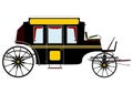 Black retro stagecoach