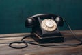 black retro telephone office communication technology nostalgia