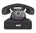 Black retro telephone Royalty Free Stock Photo