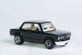 Black retro toy car, miniature model car, Royalty Free Stock Photo