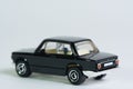black retro toy car, miniature model car Royalty Free Stock Photo