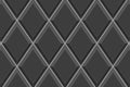 Black rhombus tile background. Kitchen backsplash texture. Bathroom or toilet ceramic wall or floor diamond mosaic