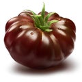 Black ribbed heirloom tomato, paths Royalty Free Stock Photo