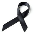 Black Ribbon Isolated on White Background Royalty Free Stock Photo