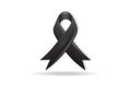 Black Ribbon Remembrance Symbol Vector
