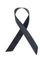 Black ribbon-symbol of fight against melanoma and skin cancer Royalty Free Stock Photo