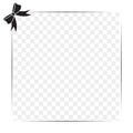 Black ribbon with transparence background Royalty Free Stock Photo