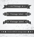 Black ribbons with retro vintage styled design