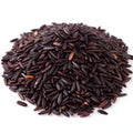 Black rice isolated on white background Royalty Free Stock Photo