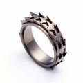 Intricate Dark Tonalities Ring With Geometric Forms