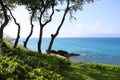 Black Rock, PU'U KEKA'A in Hawaii Maui Ka'anapali Beach Royalty Free Stock Photo