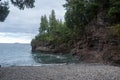 Black Rocks Beach, Presque Isle Park, Marquette, Michigan, USA Royalty Free Stock Photo