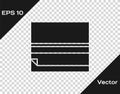 Black Rolling paper icon isolated on transparent background. Vector Illustration Royalty Free Stock Photo