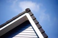 Black roof with clear sky