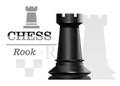 Black rook. Chess concept design. Vector icon Royalty Free Stock Photo