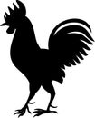 Black rooster silhouette