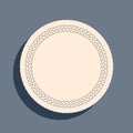 Black Rope frame icon isolated on grey background. Frames from nautical rope. Round marine rope for decoration. Long Royalty Free Stock Photo