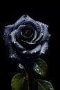 Black rose 135 mm macro. Gothic valentine