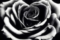 close up of dark rose flower. dark valentine day background