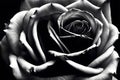 close up of dark rose flower. dark valentine day background