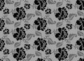 Black Rose seamless pattern. Retro floral texture. Royalty Free Stock Photo