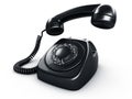 Black rotary phone