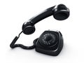 Black rotary phone Royalty Free Stock Photo