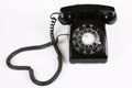 Black rotary phone