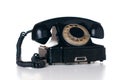 Black rotary phone Royalty Free Stock Photo